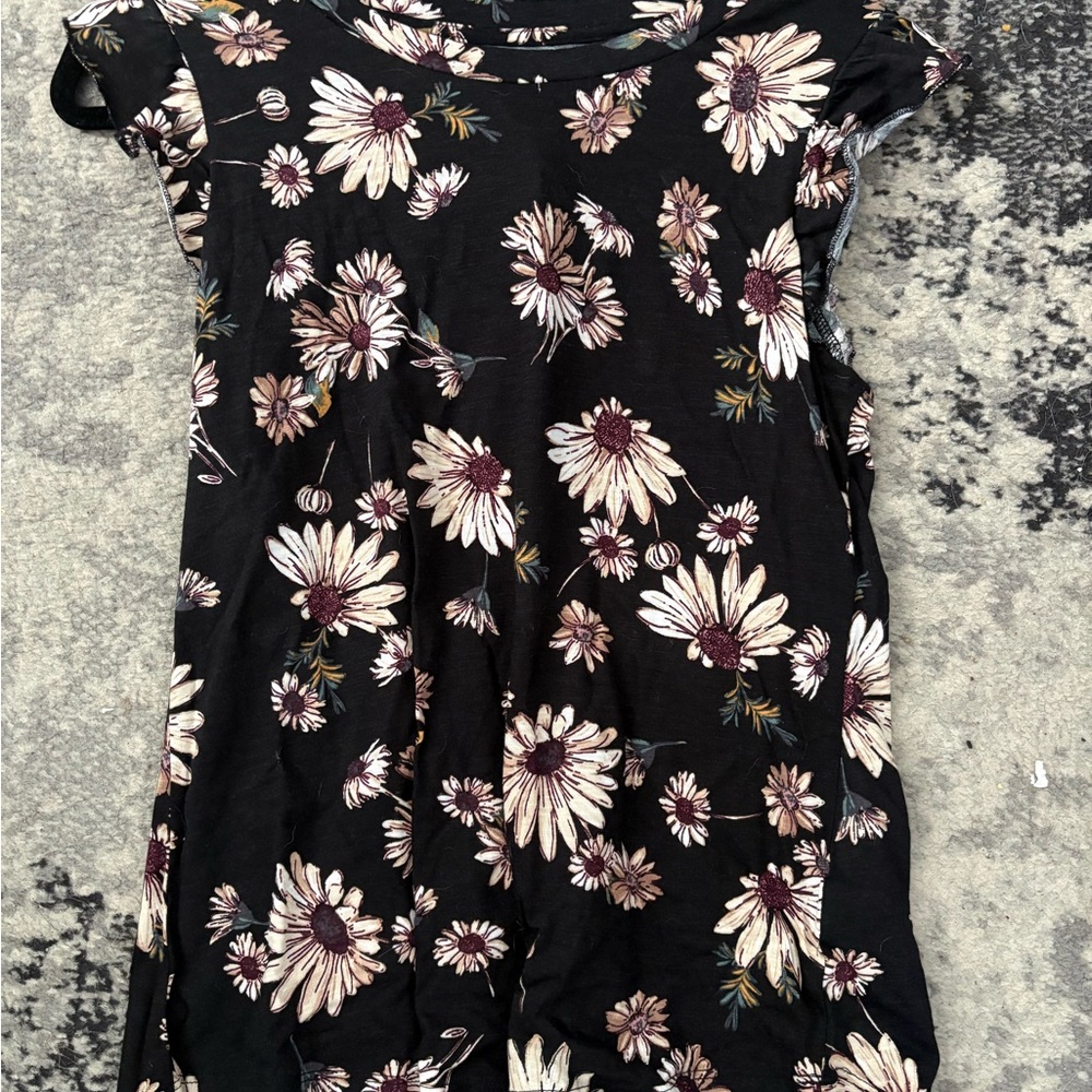 Maurices Floral Knit Top Small NWT Dark Boho Casual